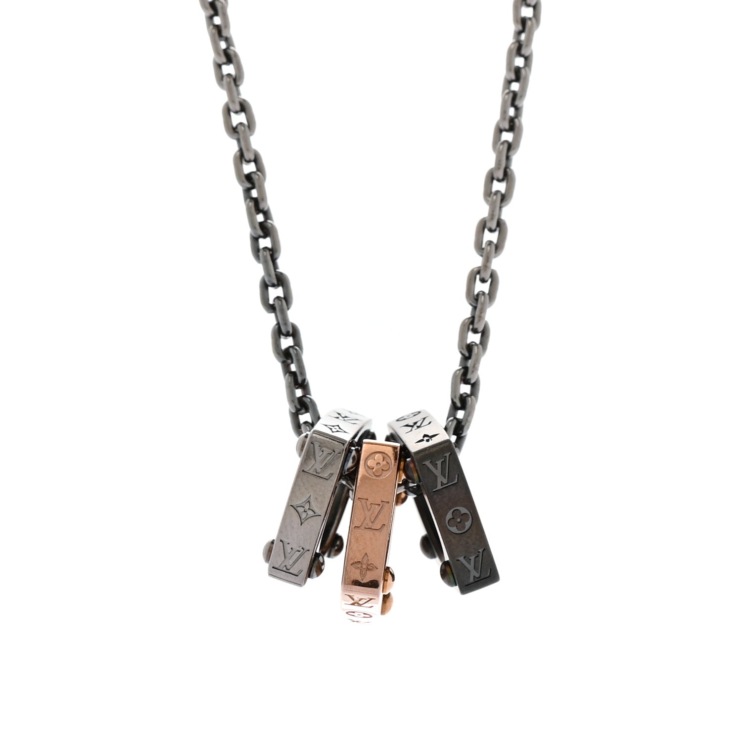 Louis Vuitton Metal Monogram Bold Necklace Multicolor 4 of 6
