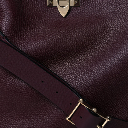 Valentino Garavani Pebbled Calfskin Large Rockstud Flip-Lock Messenger Bag Vinaccia 7 of 10