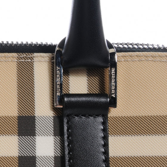 House Check Large Bowler Tote Black