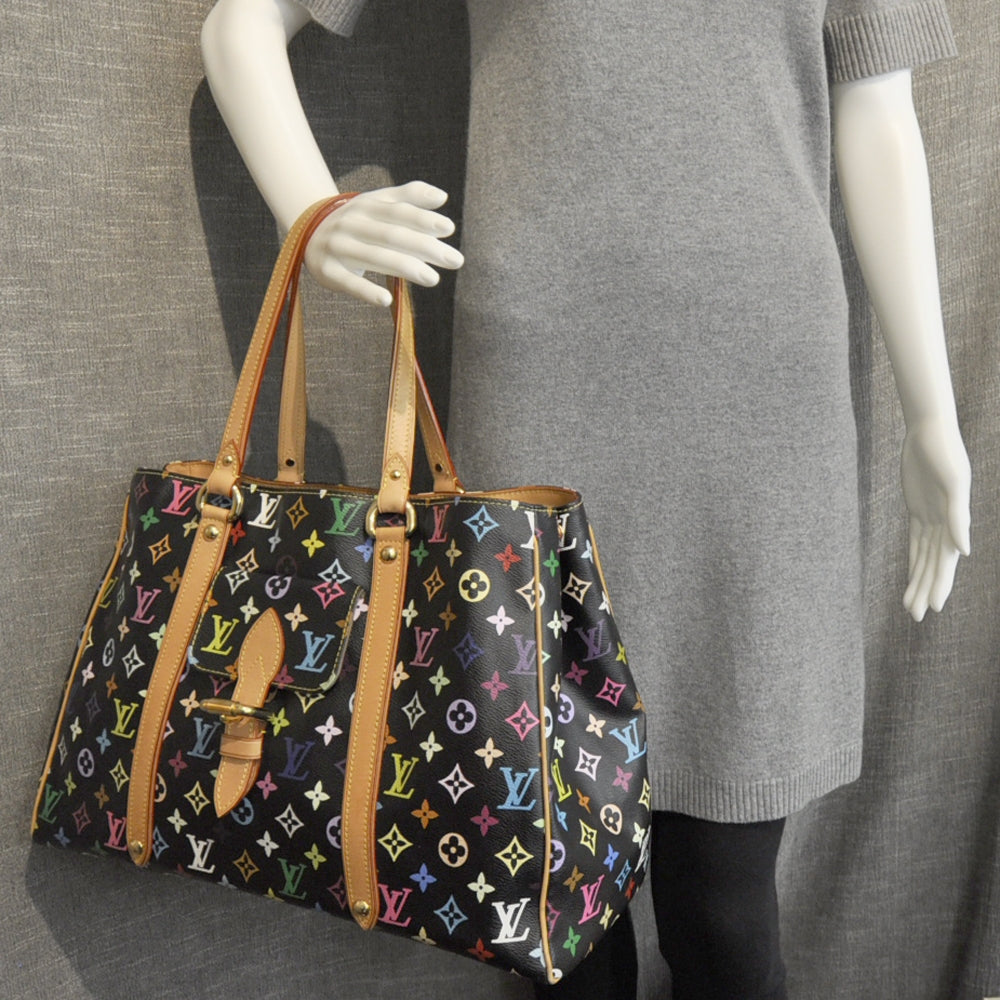 Louis Vuitton Monogram Multicolor Aurelia GM Black 3 of 9
