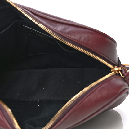 Saint Laurent Lambskin Monogram Lou Camera Bag Burgundy 5 of 11