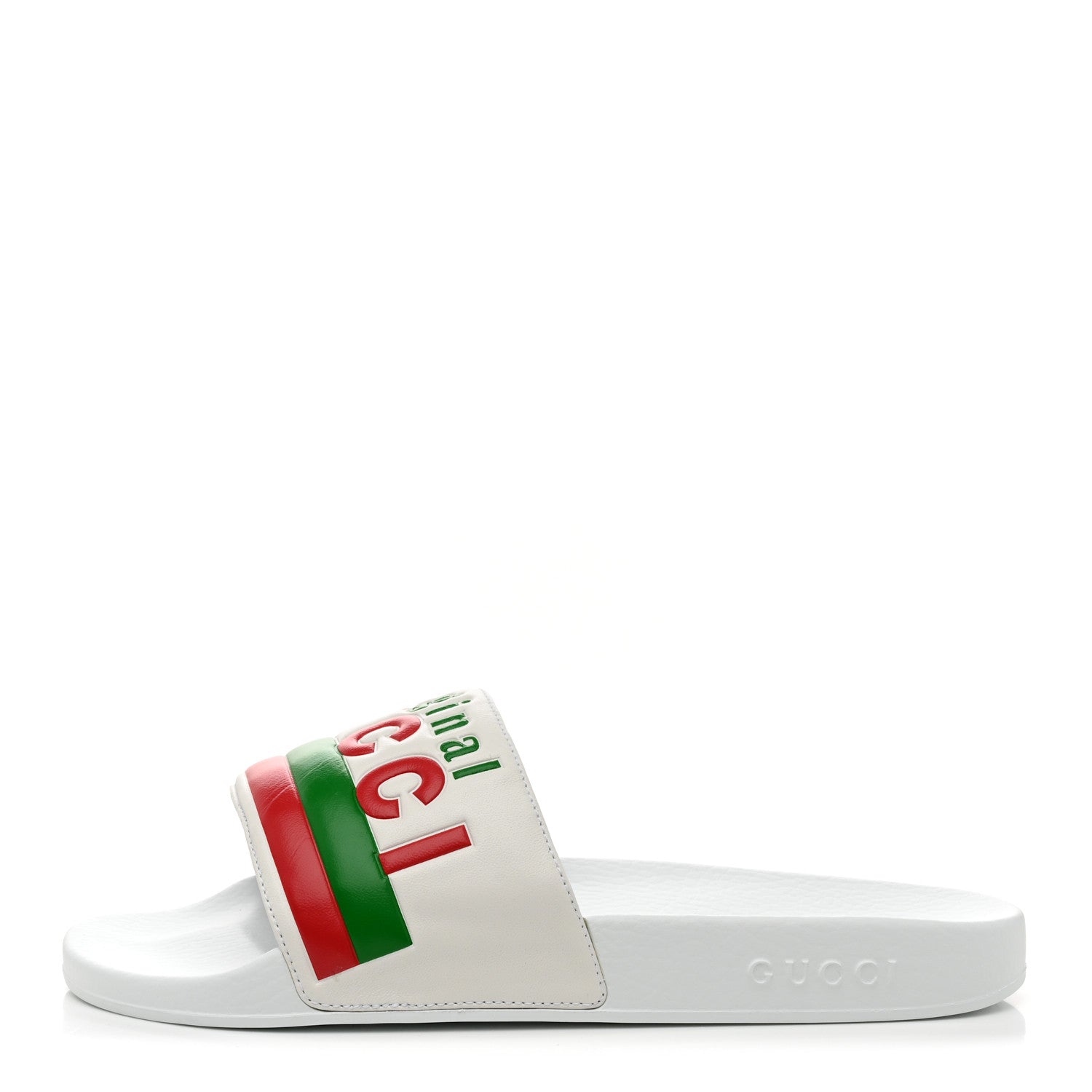 Gucci Nappa Original Gucci Mens Slide Sandals 8 Great White 1 of 8