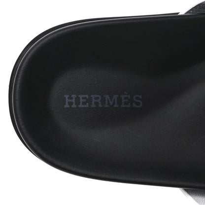 Hermes Calfskin Womens Chypre Sandals 36.5 White 7 of 9