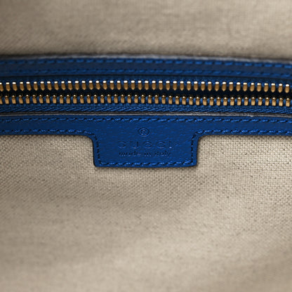Gucci GG Supreme Monogram Mix Textured Dollar Calfskin Rhombus Inlay Duffle Bag Beige Ebony Harvest Joy Blue 5 of 8
