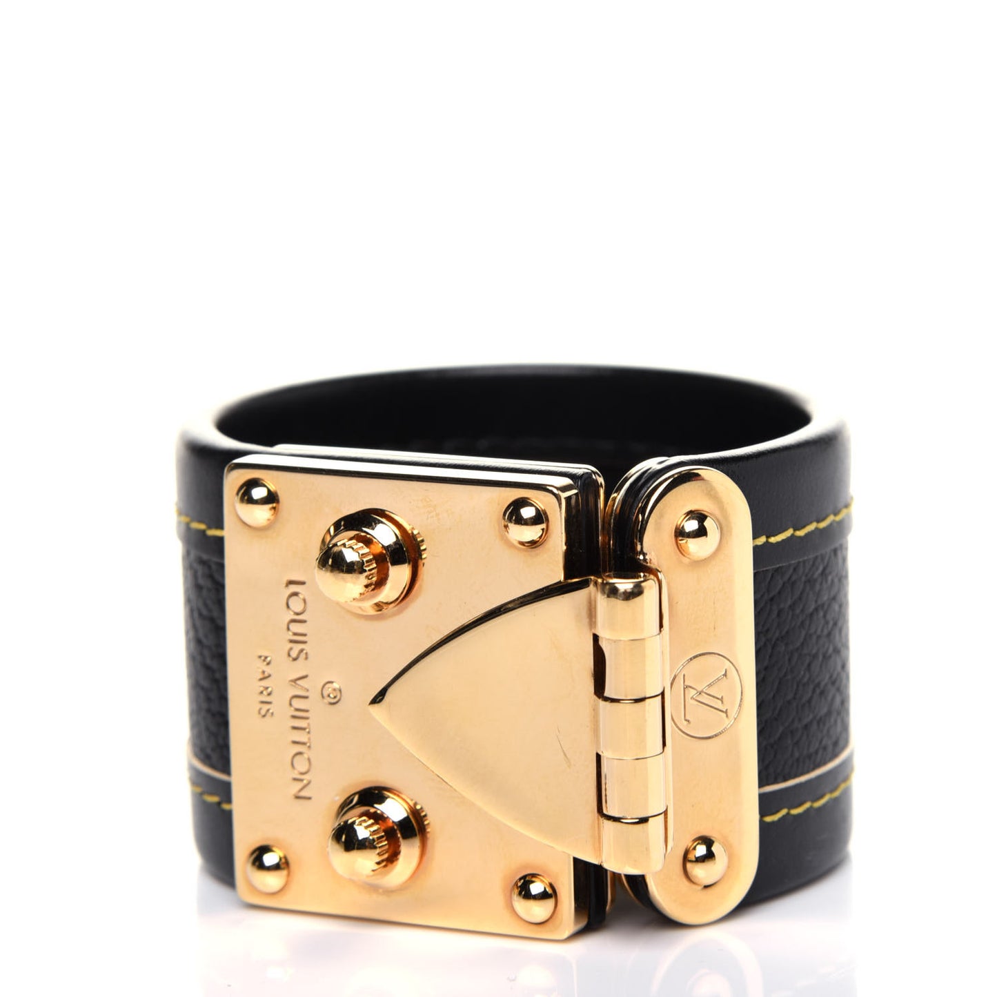 Chevre Suhali Lock Bracelet Black