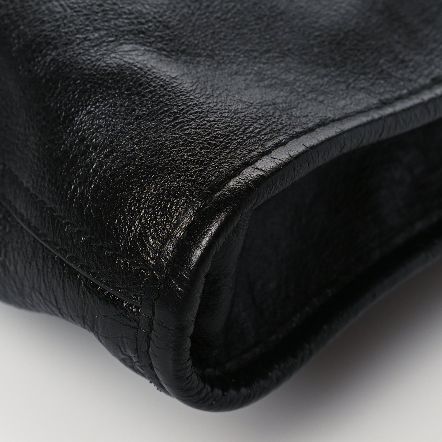 Calfskin Large Rajah Chain Tote Black