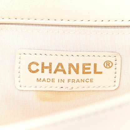 Chanel Sheepskin Braided Small Boy Reverso Flap White 6 of 12