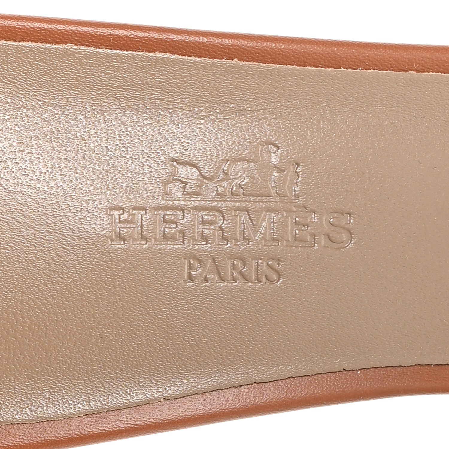 Hermes Calfskin Oasis Sandals 37.5 Gold 8 of 10