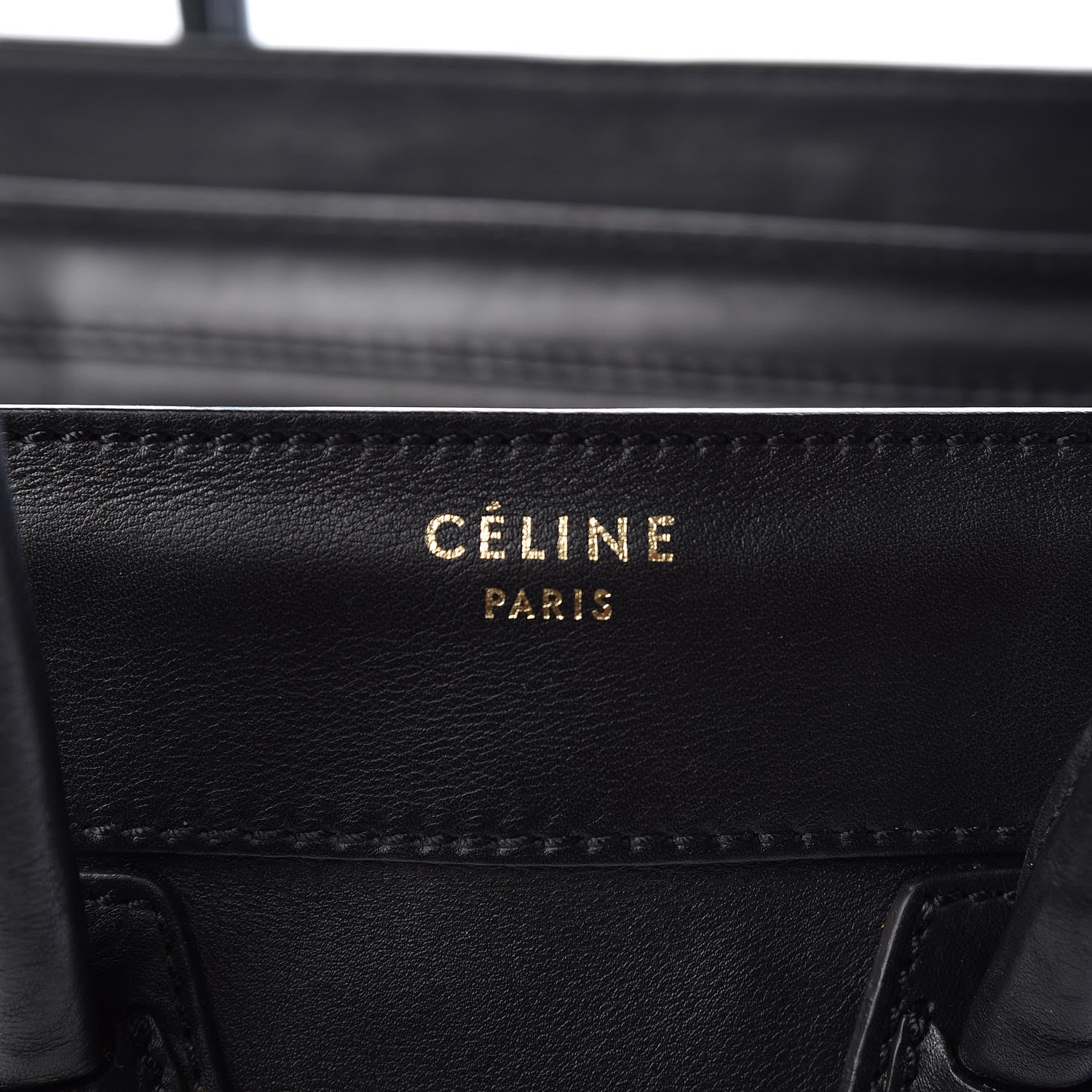 Celine Calfskin Micro Luggage Black 6 of 10