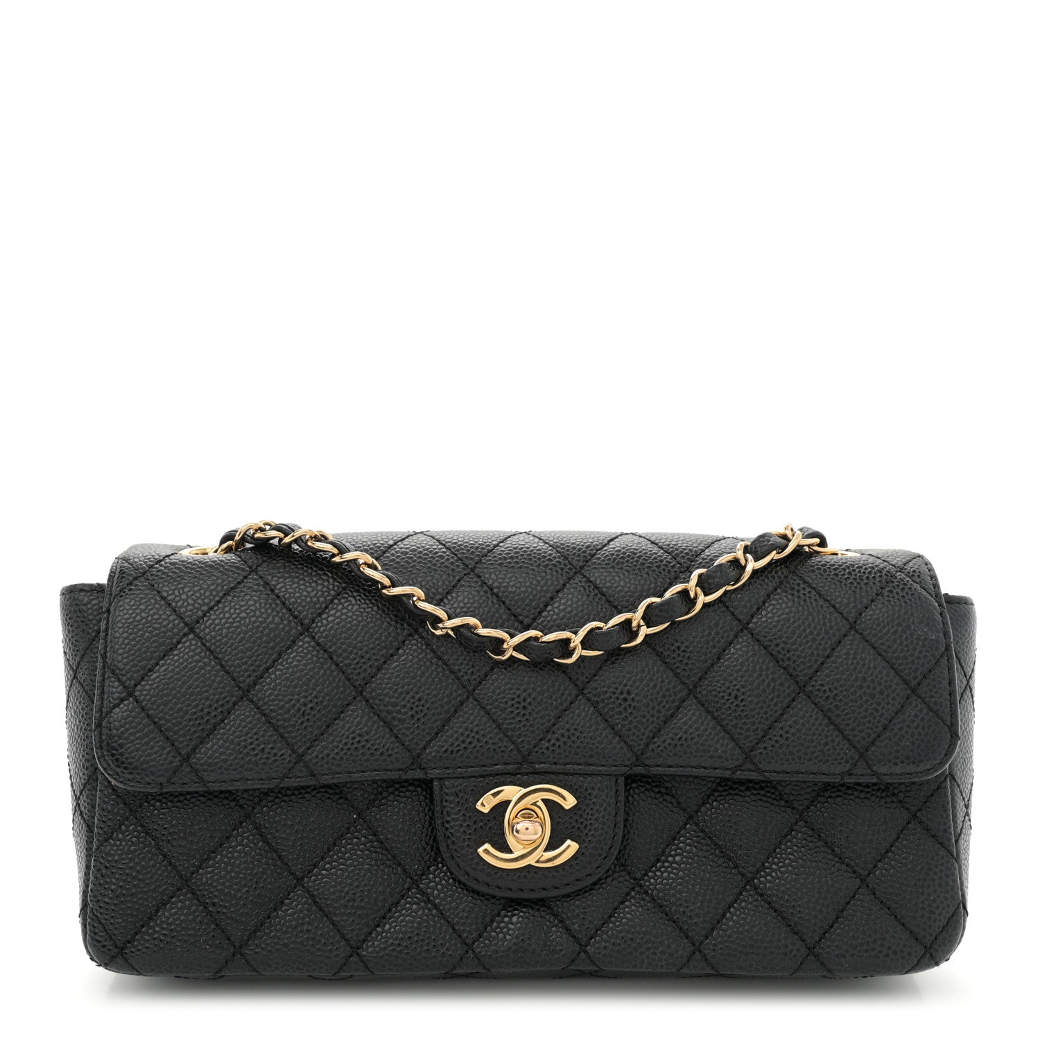 Chanel Caviar Quilted East West Flap Black 1 of 11