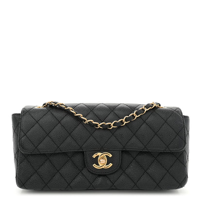Chanel Caviar Quilted East West Flap Black 1 of 11