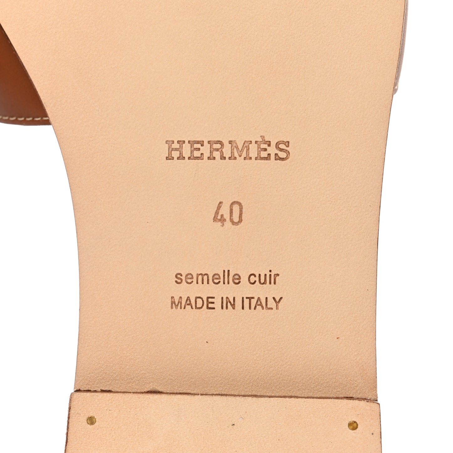 Box Calfskin Oran Sandals 40 Gold