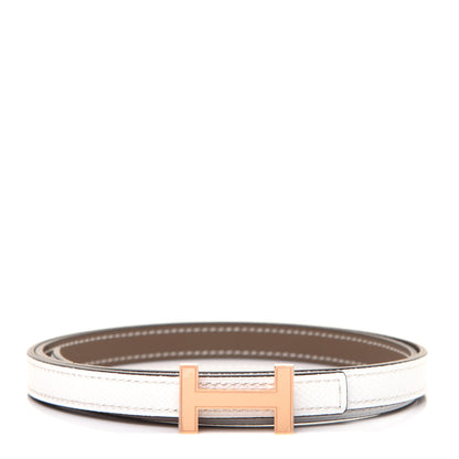 Hermes Epsom Swift 13mm Focus Belt 80 Etoupe White 1 of 6
