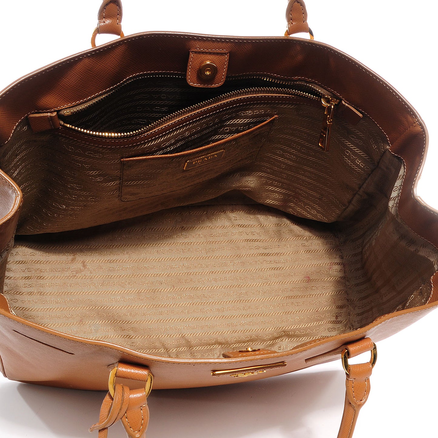Saffiano Lux Large Tote Caramel