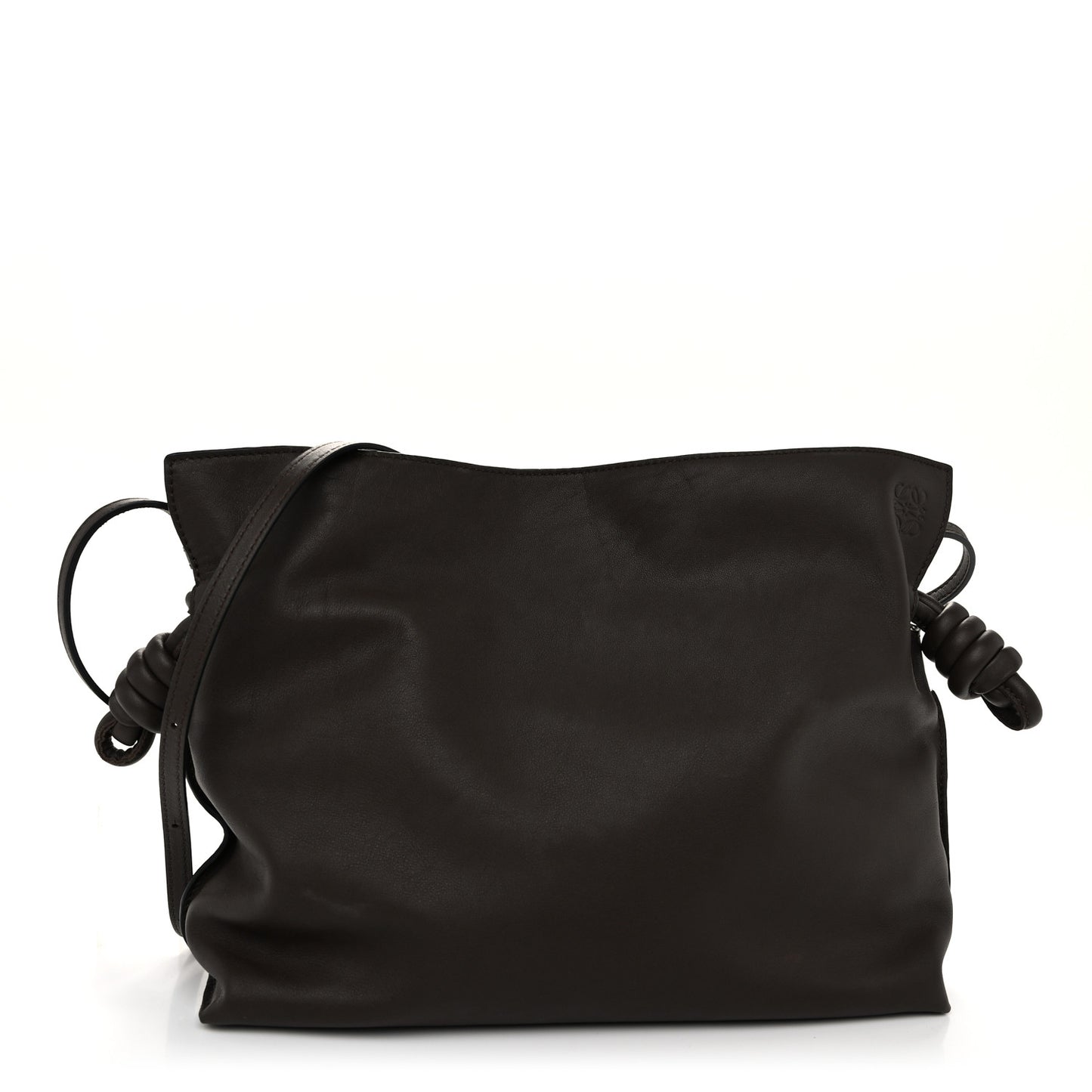 Nappa Medium Flamenco Knot Bag Chocolate