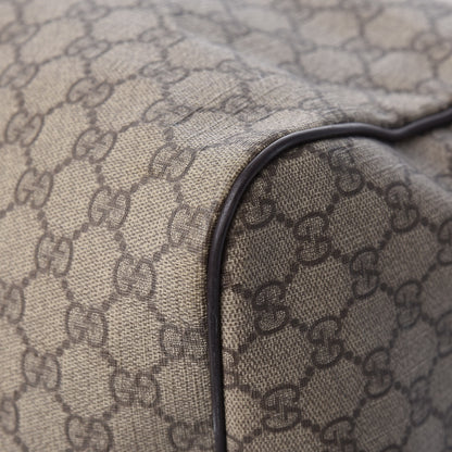 Gucci GG Plus Monogram Large Carry On Duffle Bag Brown 10 of 14