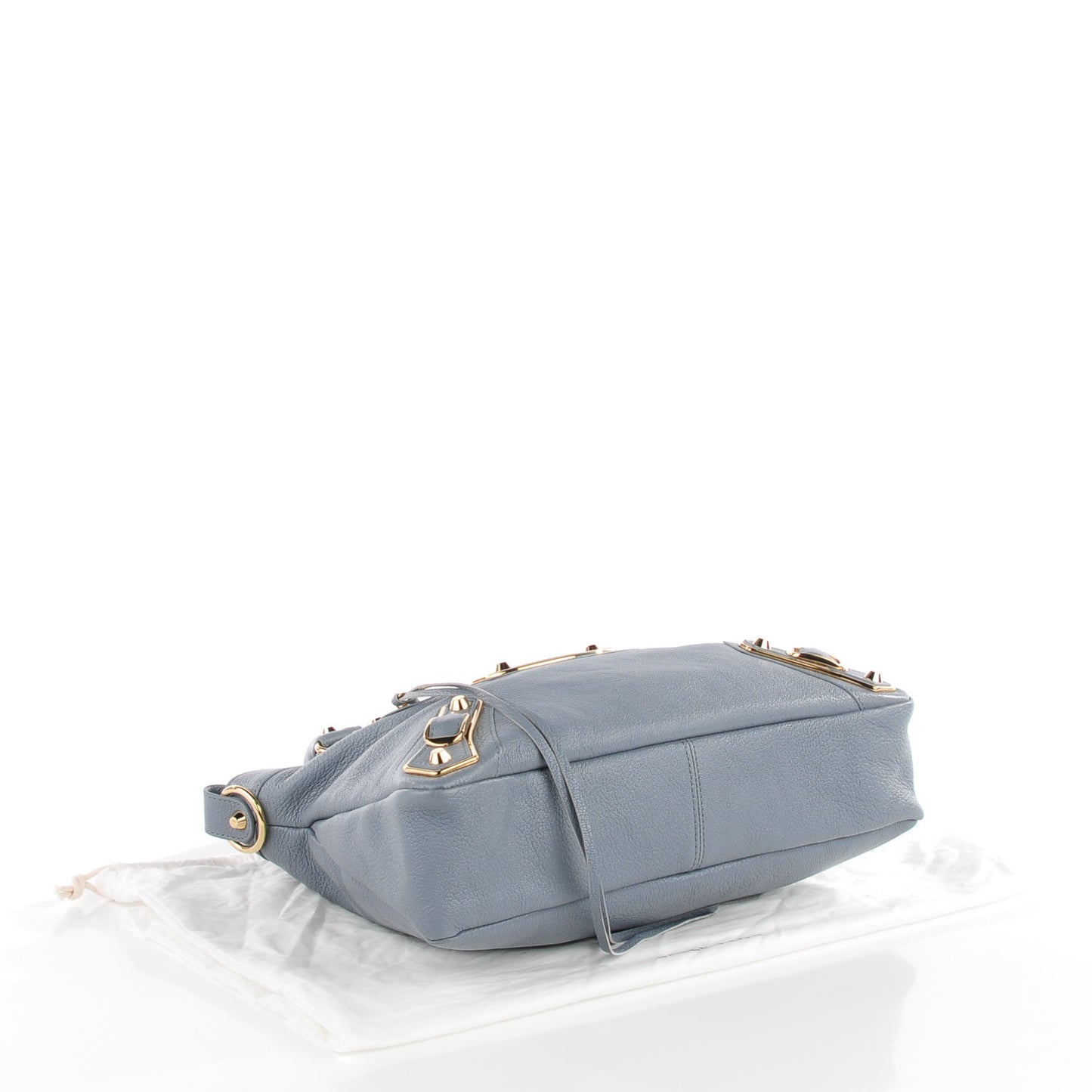 Chevre Gold Metallic Edge Hardware Town Bleu Acier