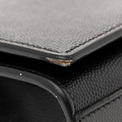 Saint Laurent Grain De Poudre Small Monogram Kate Satchel Black 10 of 11