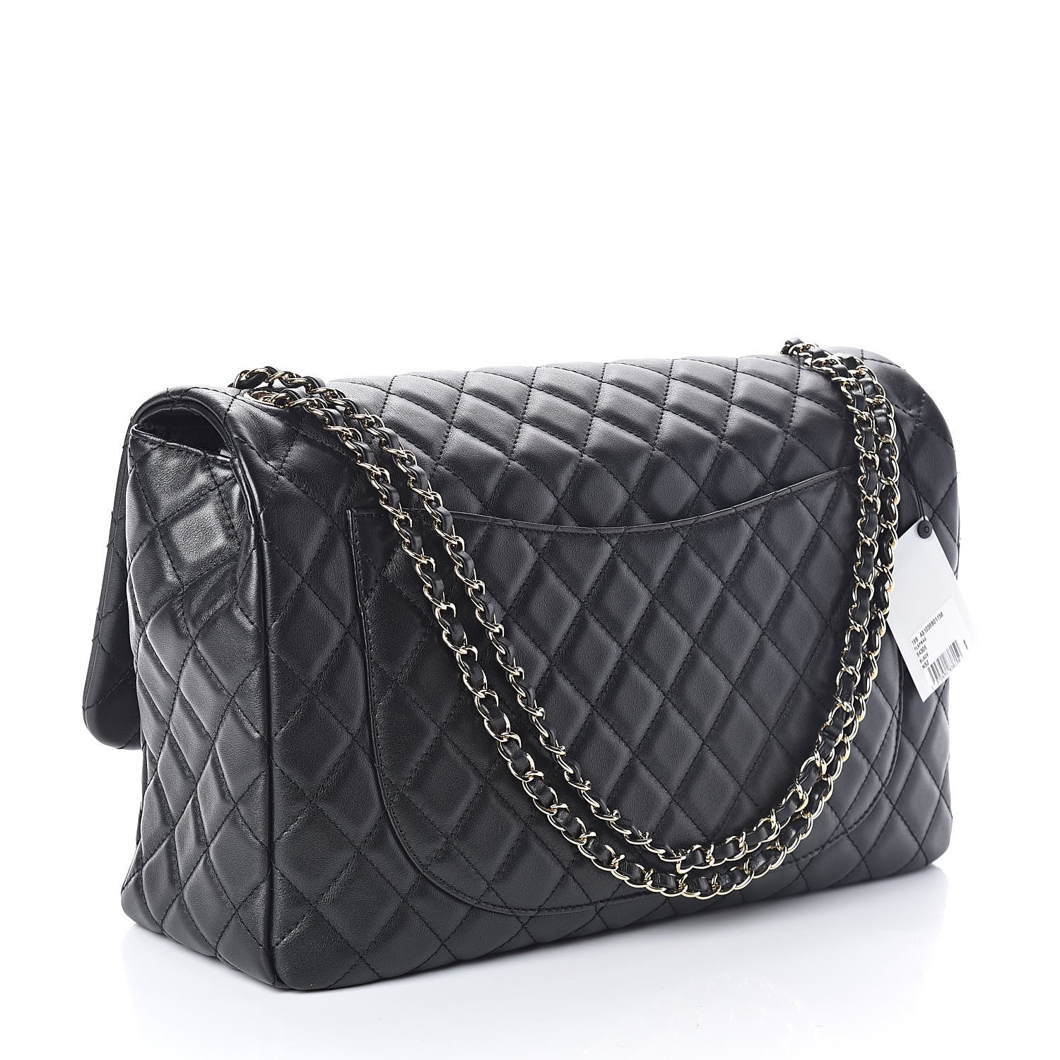 Chanel Metallized Calfskin Quilted Small XXL Travel Flap Bag Black 3 of 10