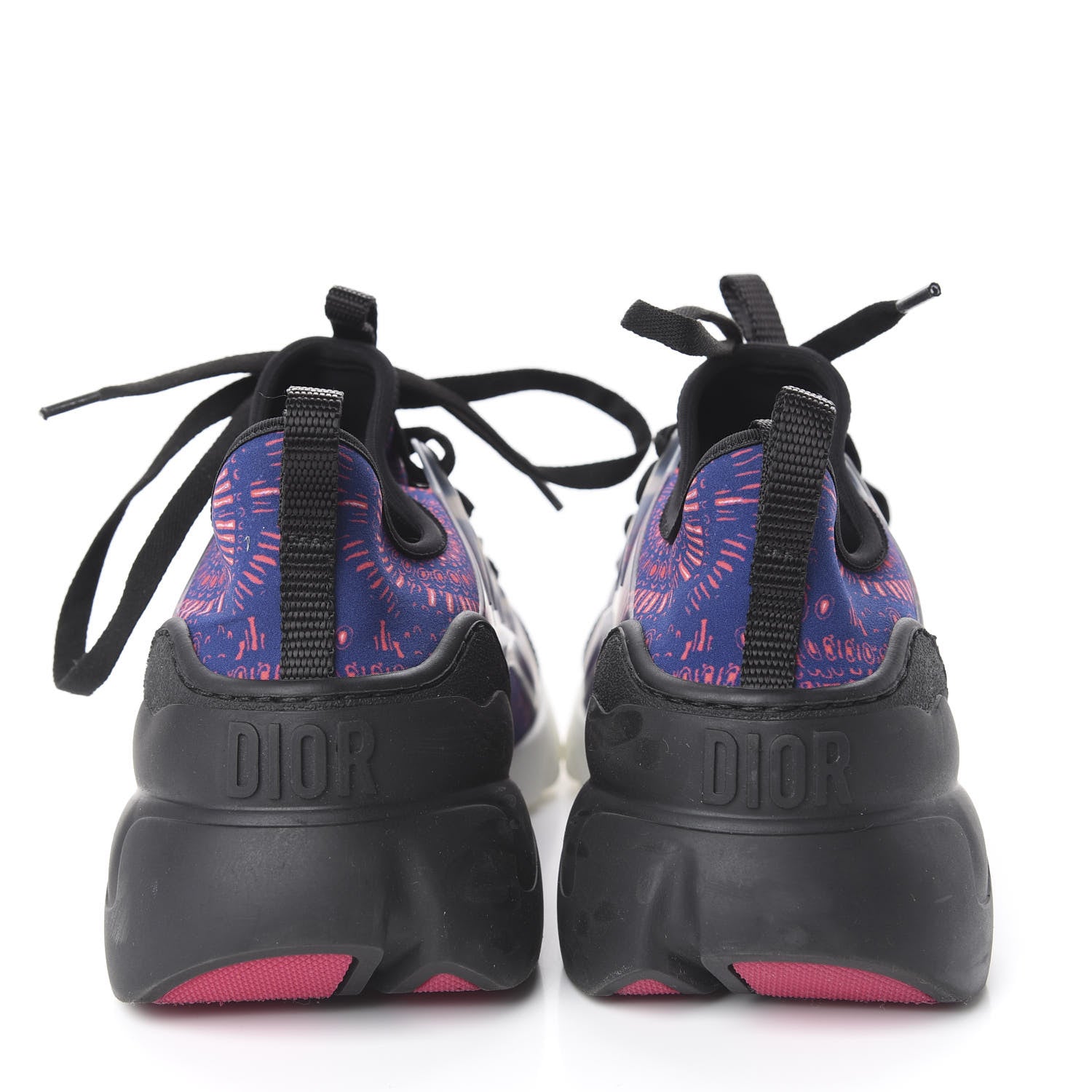 Christian Dior Technical Fabric Rubber Womens Fireworks D-Connect Sneakers 36.5 Deep Blue Pink 6 of 11