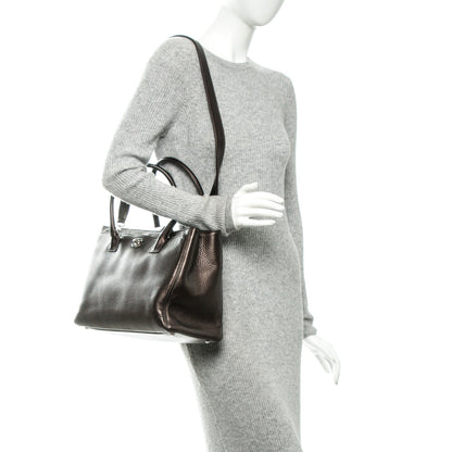 Chanel Metallic Deerskin Cerf Executive Shopper Tote Copper 2 of 8