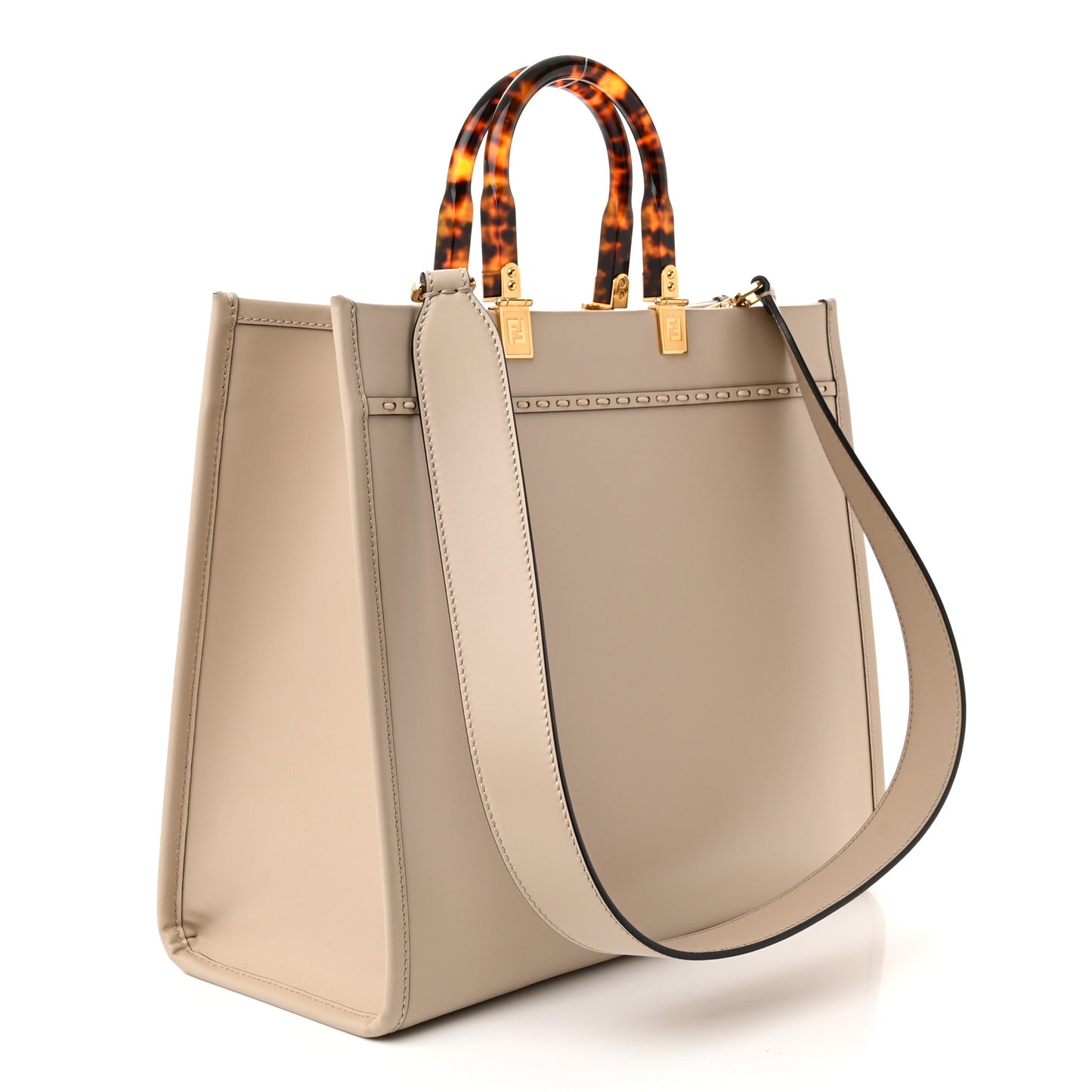 Vitello King Plexiglass Elaphe Python Print Logo Medium Fendi Sunshine Shopper Tote Nuvola Daisy Roccia