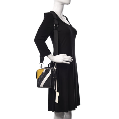 Fendi Cuoio Romano FF 1974 Embossed Stripes Mini Lui Bag Black Sunflower White 2 of 8
