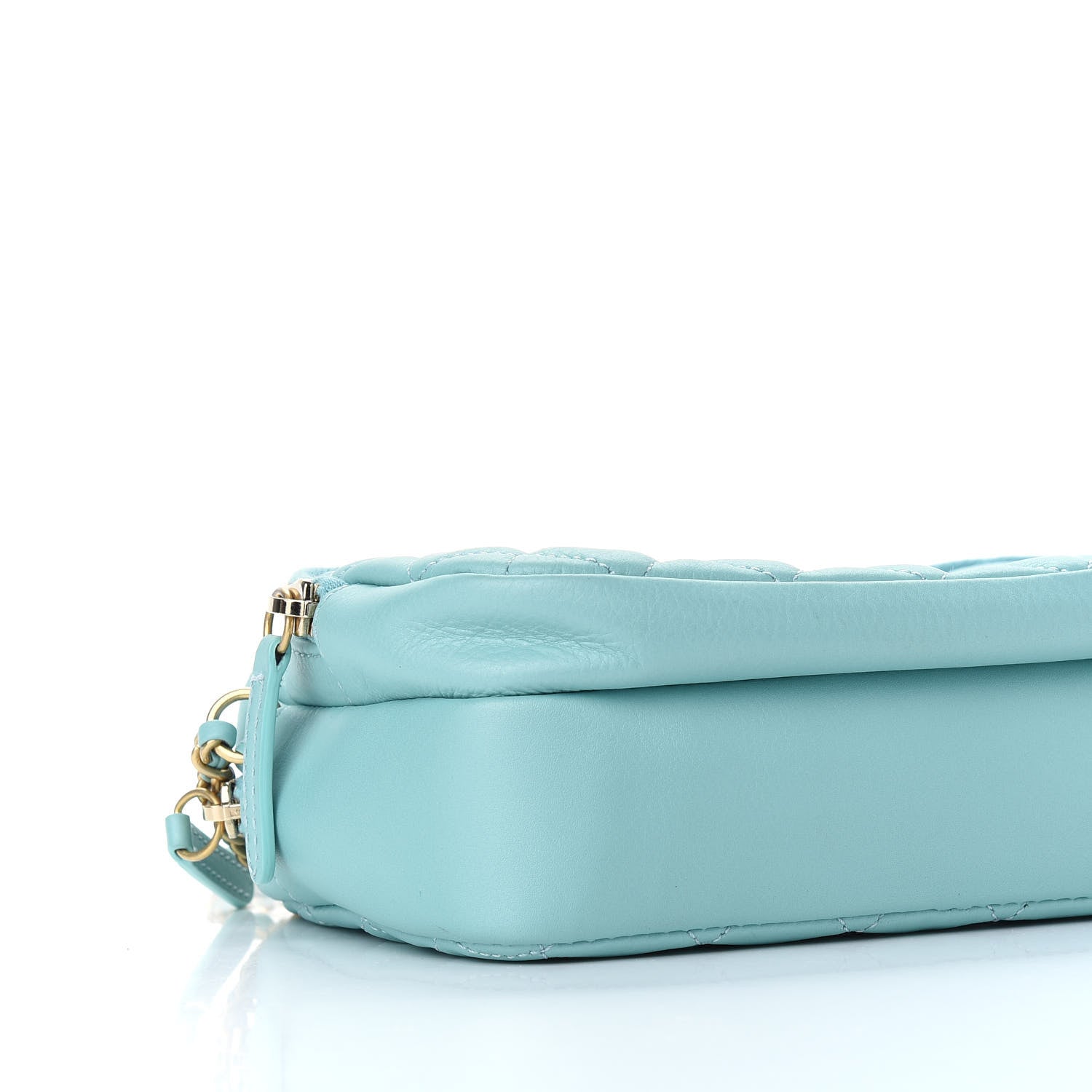 Chanel Calfskin Quilted Day Trips Camera Case Turquoise 8 of 9