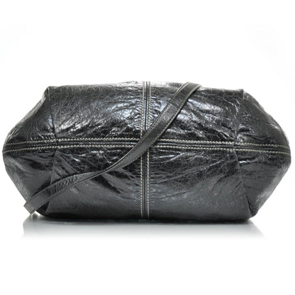 Miu Miu Leather Gathered Tote Black 5 of 9