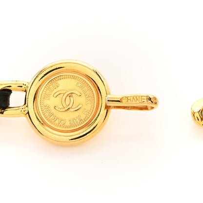 Chanel Lambskin Chain CC Medallion Belt Black Gold 3 of 5