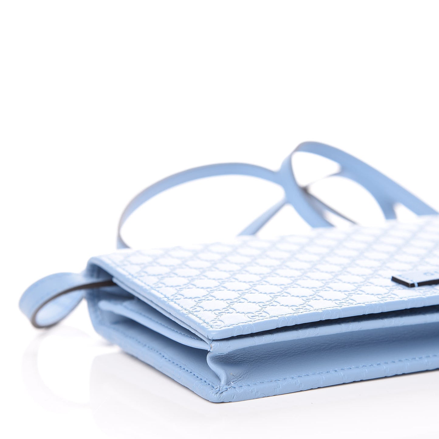 Microguccissima Crossbody Wallet Mineral Blue