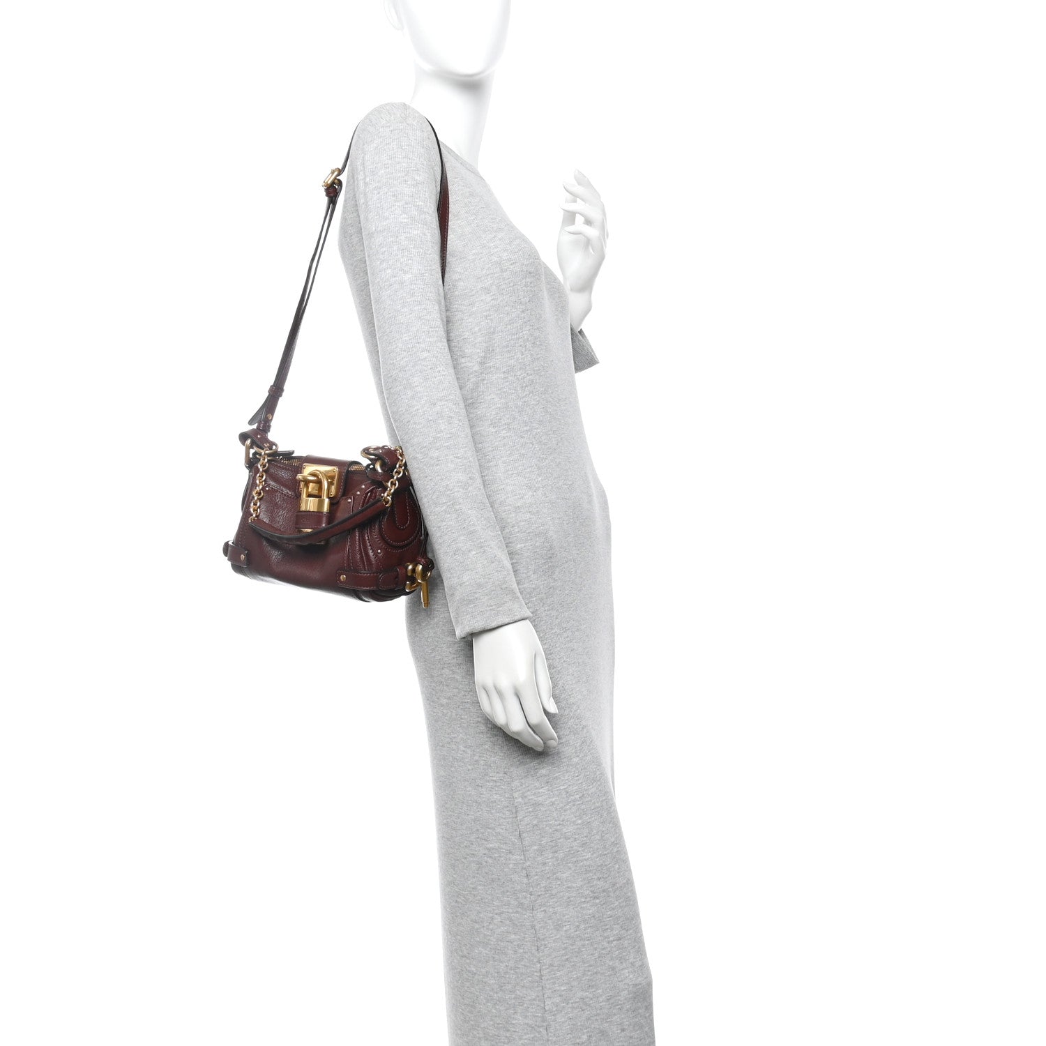 Chloe Grained Buffalo Small Paddington Chain Bag Crafty Brown 2 of 10