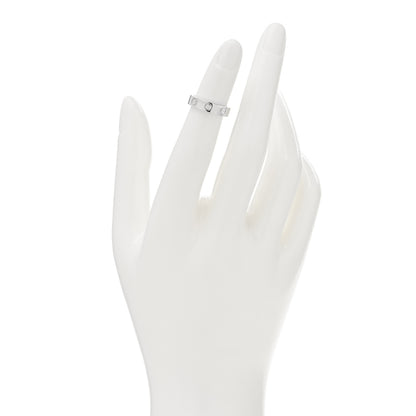 Cartier 18K White Gold Diamond 4mm LOVE Wedding Band Ring 45 3.25 2 of 4
