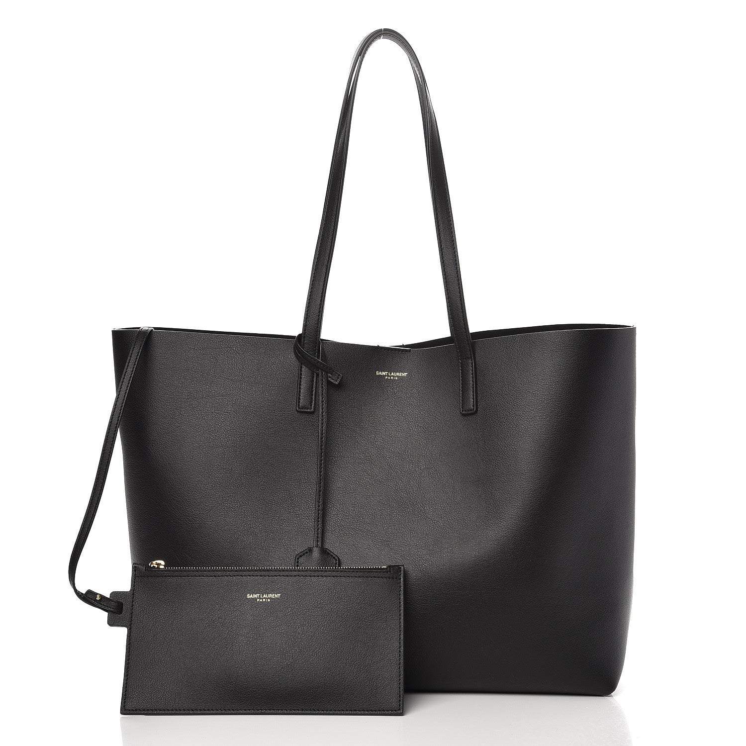 Saint Laurent Calfskin Large Shopping Tote Black 3 of 10