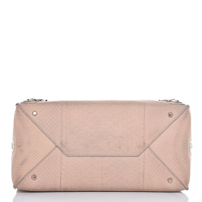 Balenciaga Python Papier A5 Zip Around Tote Old Rose 18 of 22