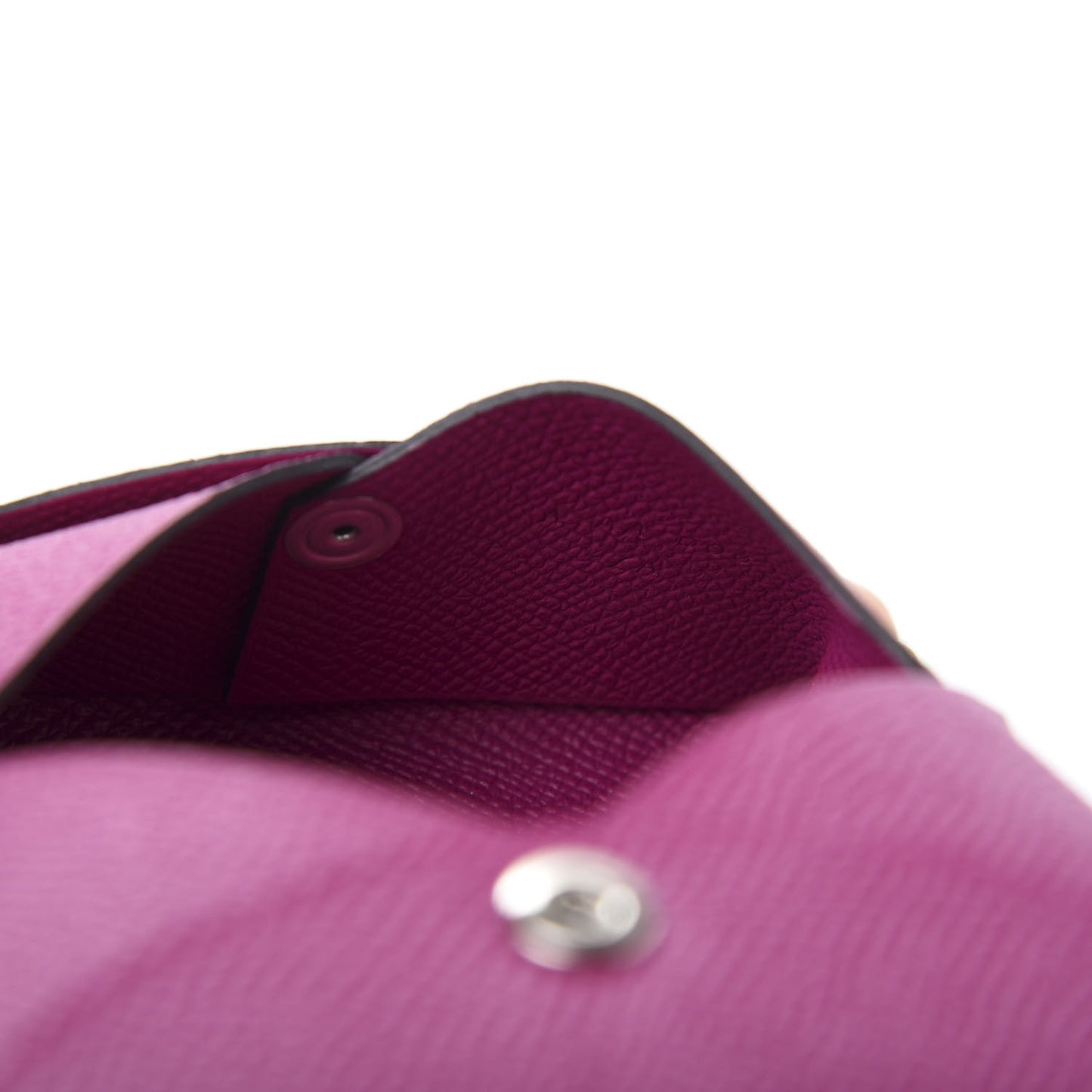 Epsom Calvi Card Case Rose Pourpre