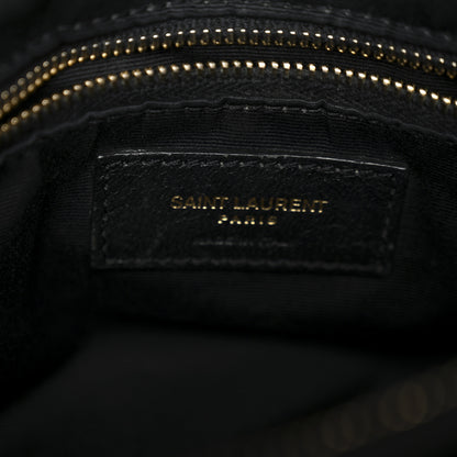 Saint Laurent Calfskin Y Quilted Monogram Medium Loulou Chain Satchel Black 6 of 16