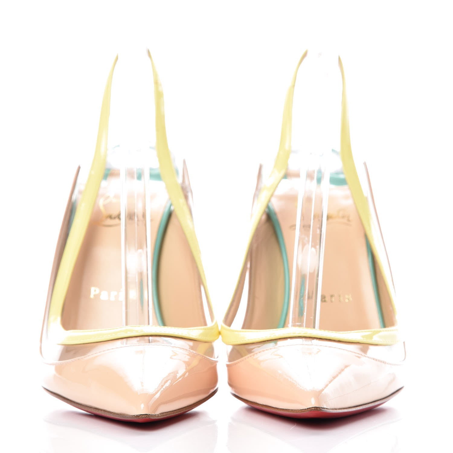 Christian Louboutin Patent PVC Paulina 100 Pumps 39 Poudre 2 of 10