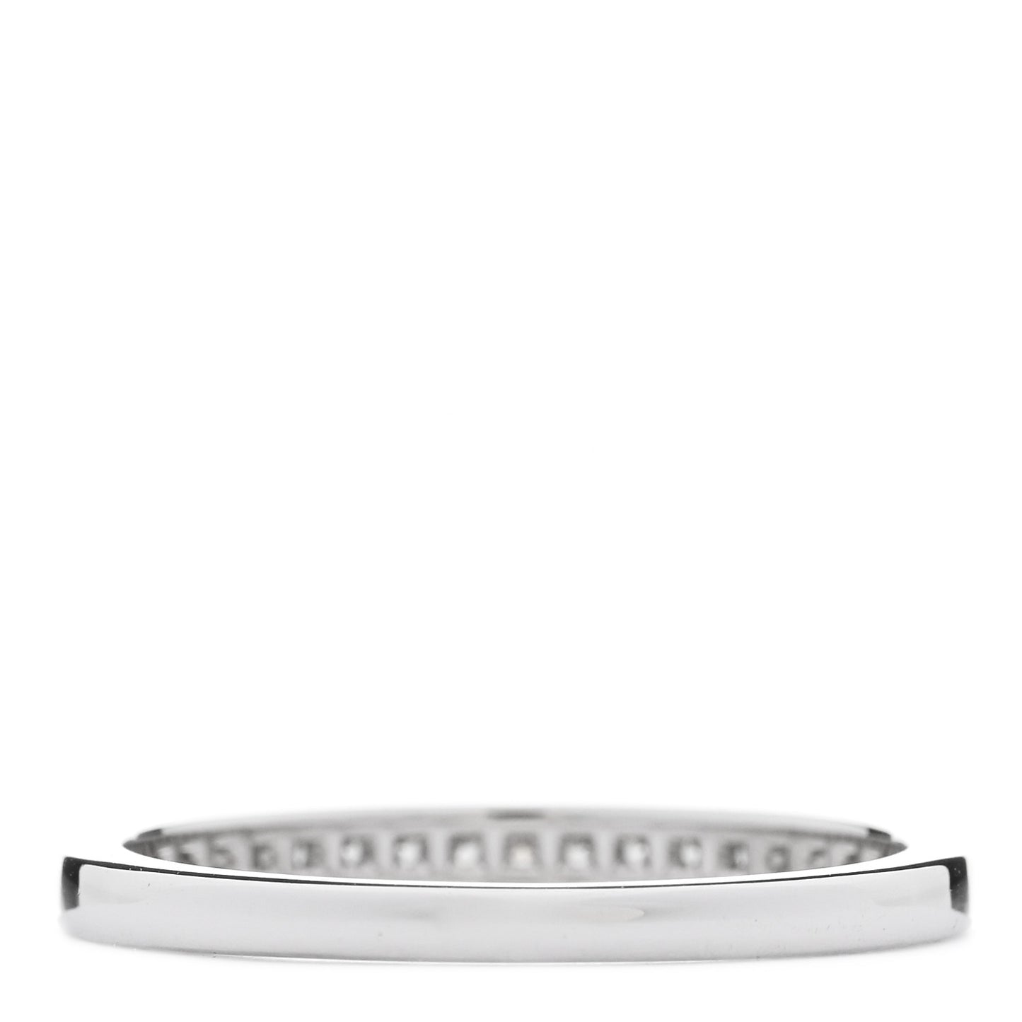 Platinum Diamond .17ctw 2mm Half Circle Wedding Band Ring 56 7.5