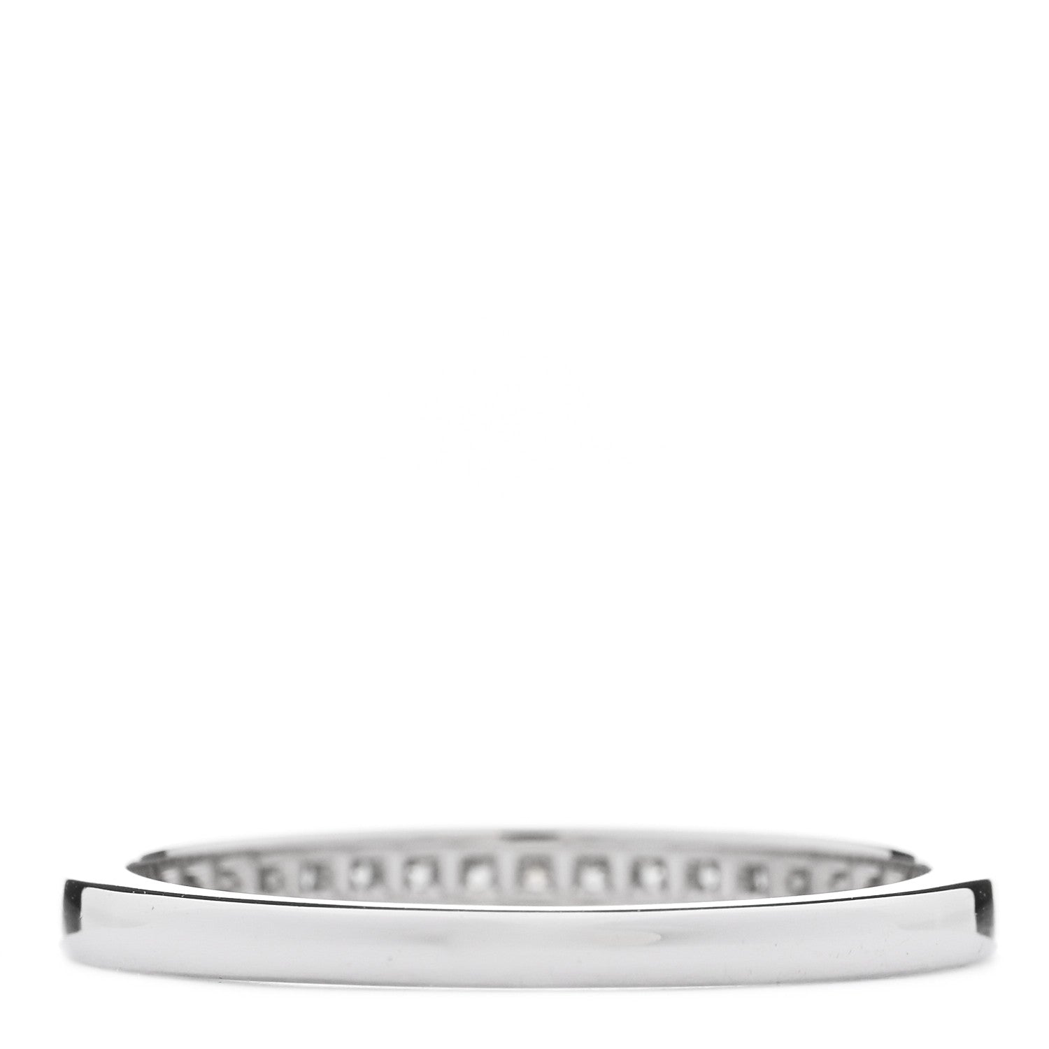 Tiffany Platinum Diamond .17ctw 2mm Half Circle Wedding Band Ring 56 7.5 3 of 5