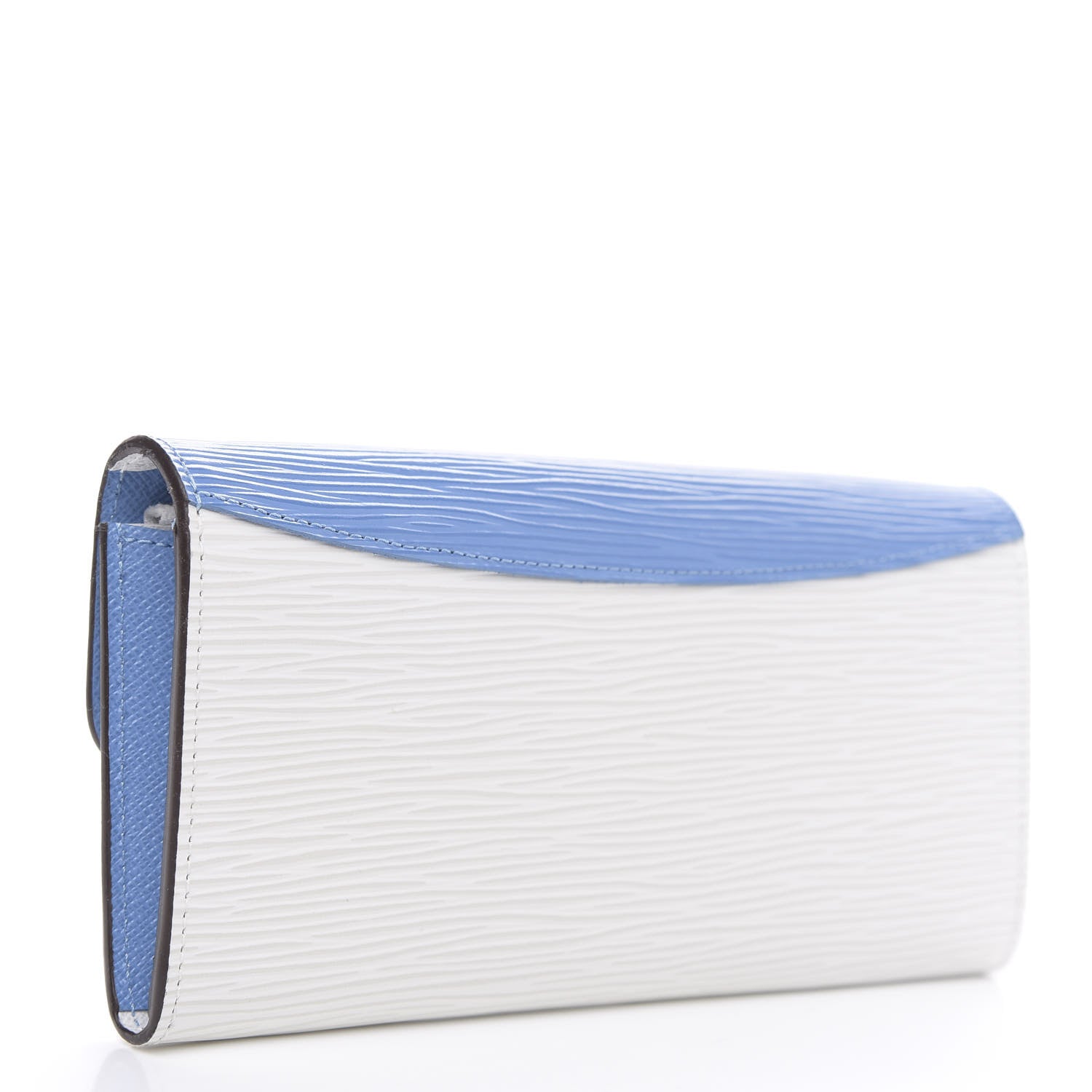 Louis Vuitton Epi Emilie Wallet Blue White 3 of 7