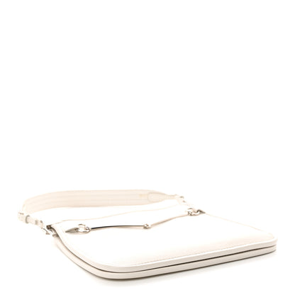 Gucci Calfskin Horsebit Slim Shoulder Bag White 4 of 10