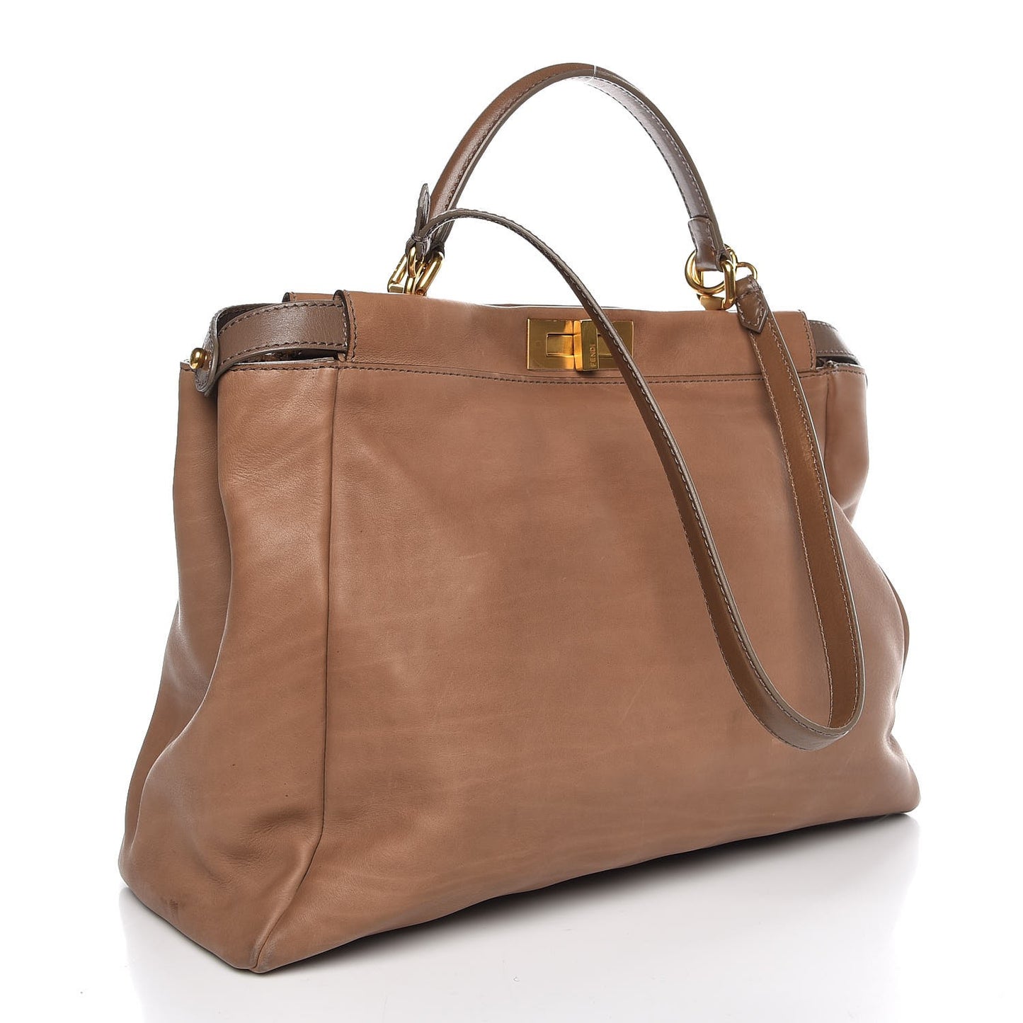 Vitello Saddle Large Peekaboo Iconic Satchel Moro