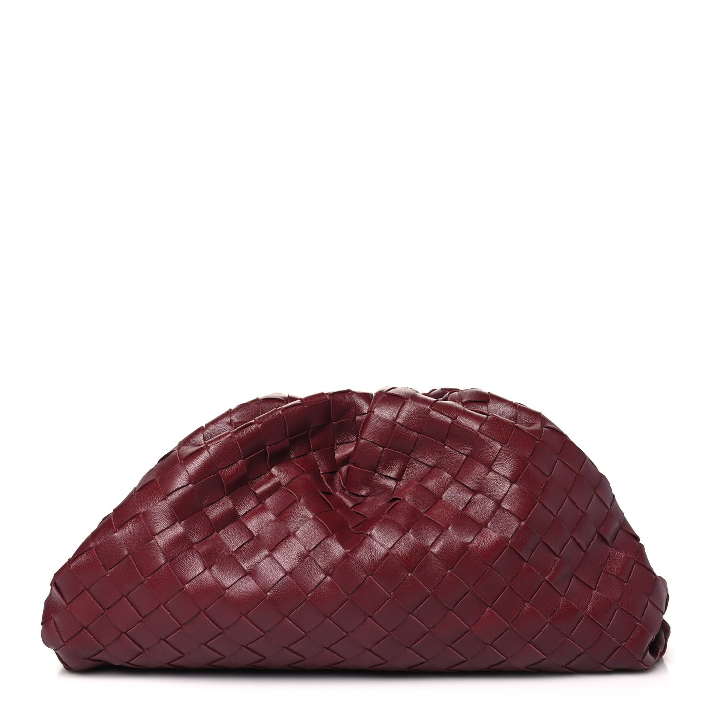 Nappa Maxi Intrecciato The Pouch Oversized Clutch Bordeaux
