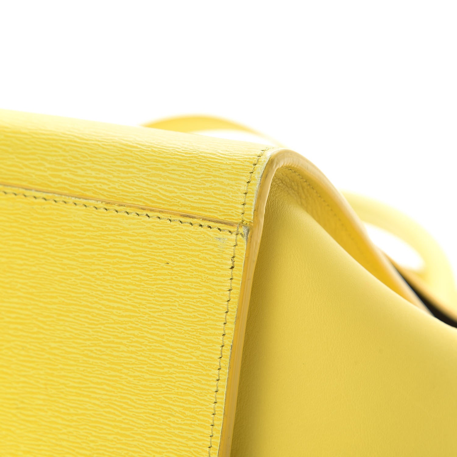 Celine Liege Calfskin Small Trapeze Fluo Yellow 9 of 16
