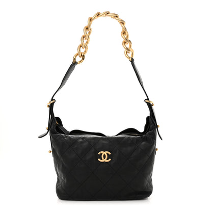 Chanel Calfskin Quilted Daily Hobo Black 1 of 11