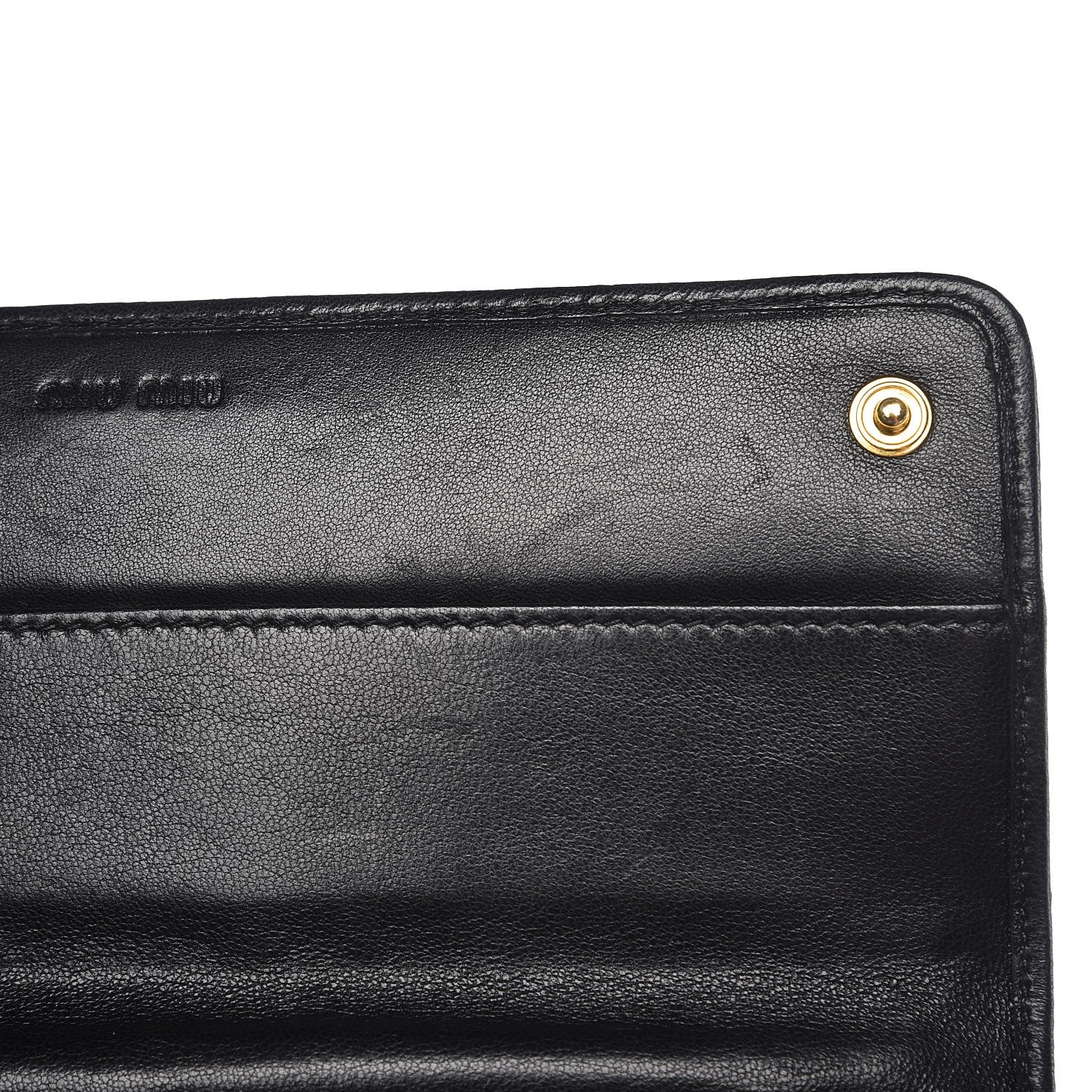 Miu Miu Nappa Quilted Flap Wallet Inchiostro 7 of 11
