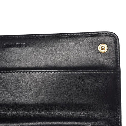 Miu Miu Nappa Quilted Flap Wallet Inchiostro 7 of 11