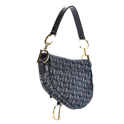 Christian Dior Monogram Saddle Bag Blue 2 of 12