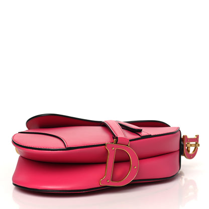 Christian Dior Supple Calfskin Saddle Bag With Strap Passion Pink 4 of 10